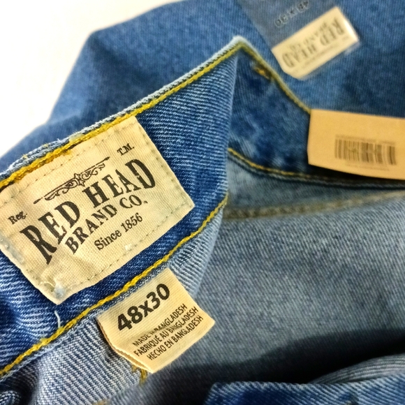 Red Head Brand Co. Relaxed Jeans Men Size 48 X 30 (47 X 30) Blue Wash Denim -NWT - Picture 5 of 5